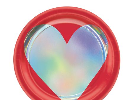 Heart Day Paper Plates 7in, 8pcs Online