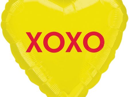 XOXO Candy Heart Foil Balloon 45cm For Sale