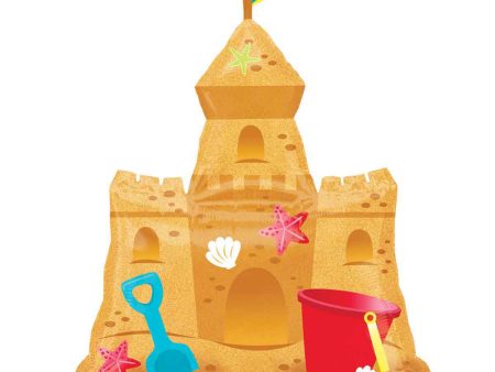 Sandcastle with Pail & Shovel Foil Balloon 55x76cm Online Hot Sale