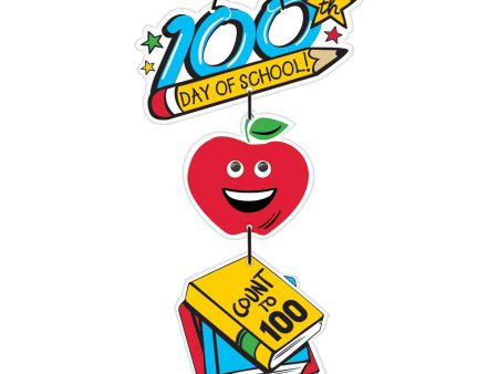 100th Day Of School Hanging Sign Decoration For Discount