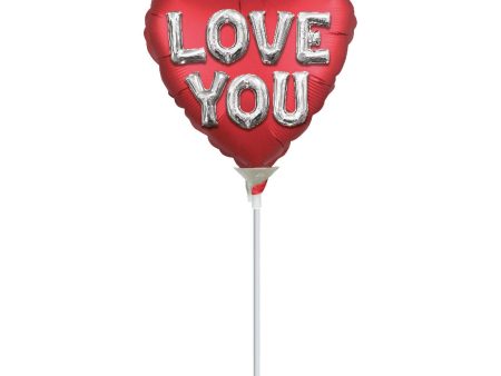 Love You Letters Satin Foil Balloon 22cm For Discount