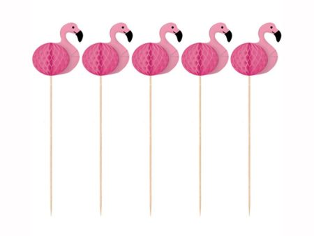 Flamingo Paradise Decorating Picks 10pcs For Sale