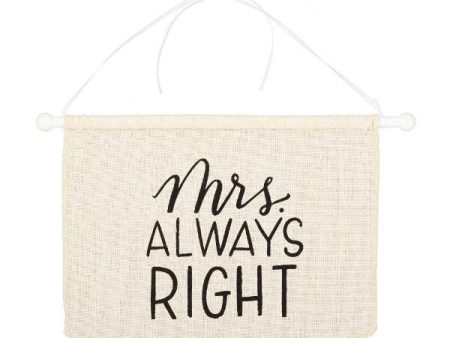 Bride Canvas Chair Sign with Rope Hanger For Sale