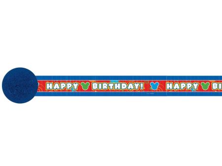 Mickey Mouse Crepe Streamer 30ft For Sale