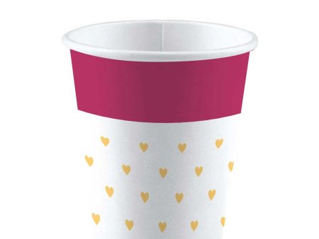 Everyday Love Small Hearts Paper Cups 8pcs Hot on Sale