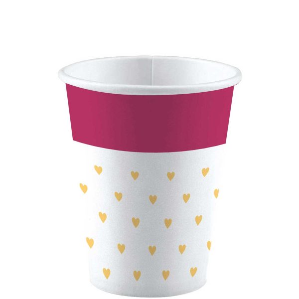 Everyday Love Small Hearts Paper Cups 8pcs Hot on Sale